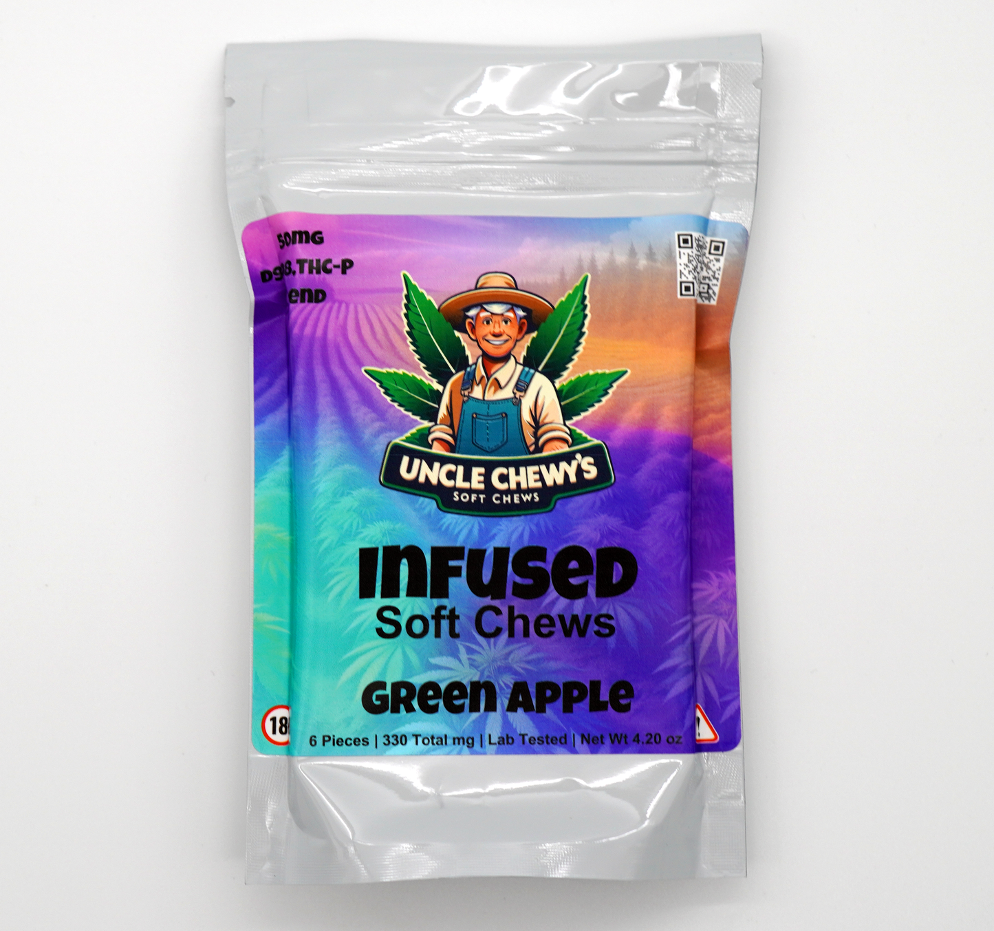 Green Apple Soft Chews D8,D9, THCP Blend 6 Pack